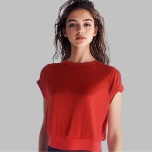 Vimmia Soft Orange Crop Cutout Tee
